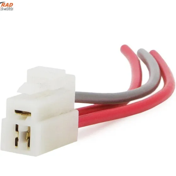 سوکت موتور فن دو دور _ نری و مادگی ( سیم 2،5 خودرویی 15cm ) _ پراید